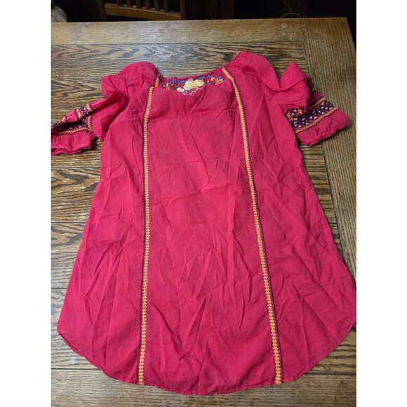 Johnny Was 3J workshop pink embroidered tunic blouse sz Small - Picture 4 of 4